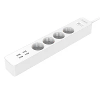 چند راهی 4 خانه برق اوریکو Orico OSC-4A4U-EU 1.5m + شارژر USB