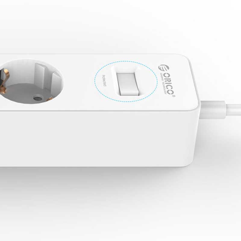 چند راهی 4 خانه برق اوریکو Orico OSC-4A4U-EU 1.5m + شارژر USB