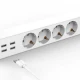 چند راهی 4 خانه اوریکو OSC-4A4U-EU با کابل 1.5 متری + شارژر USB