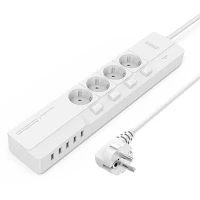 چند راهی 4 خانه برق اوریکو Orico OSJ-4A5U-EU 1.5m + شارژر USB