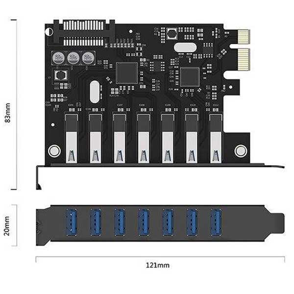 هاب 7 پورت USB3.0 اوریکو PVU3-7U-V1