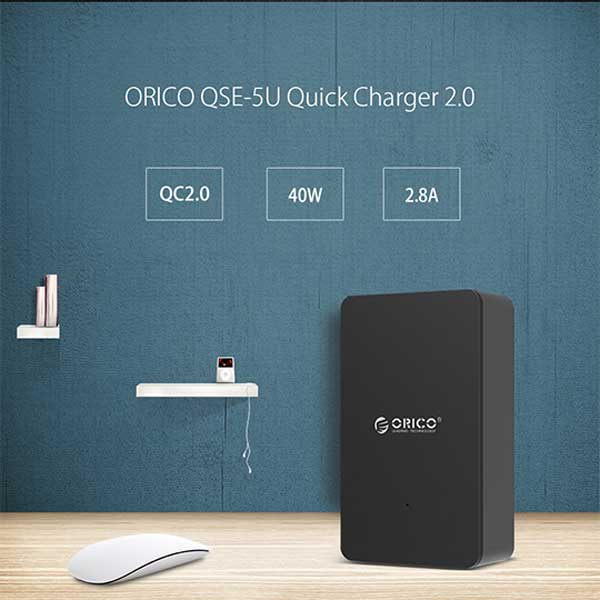 شارژر رومیزی فست شارژ 5 پورت Orico QSE-5U QC2