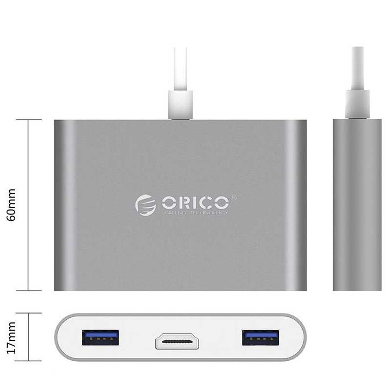 مبدل اوریکو Orico RCH3A USB3.0/Type-C/HDMI to Type-C 