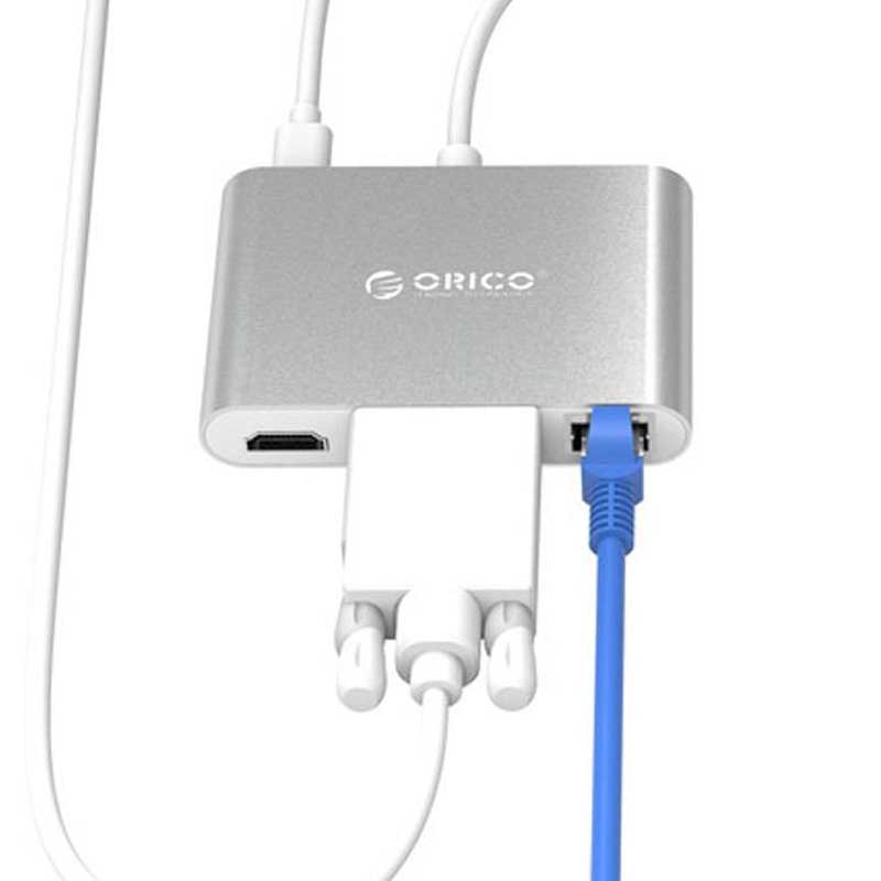 مبدل اوریکو Orico RCNB USB3.0/Type-C/RJ45/VGA/HDMI to Type-C 