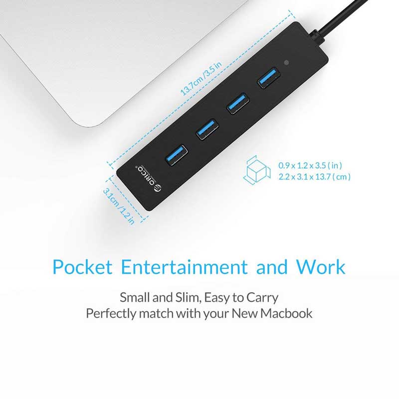 هاب 4 پورت USB3.0 اوریکو W8PH4-U3
