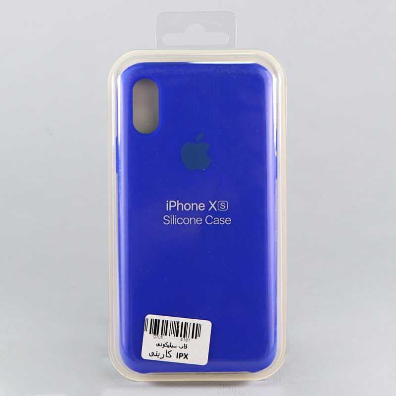 قاب سیلیکونی iPhone X آبی کاربنی