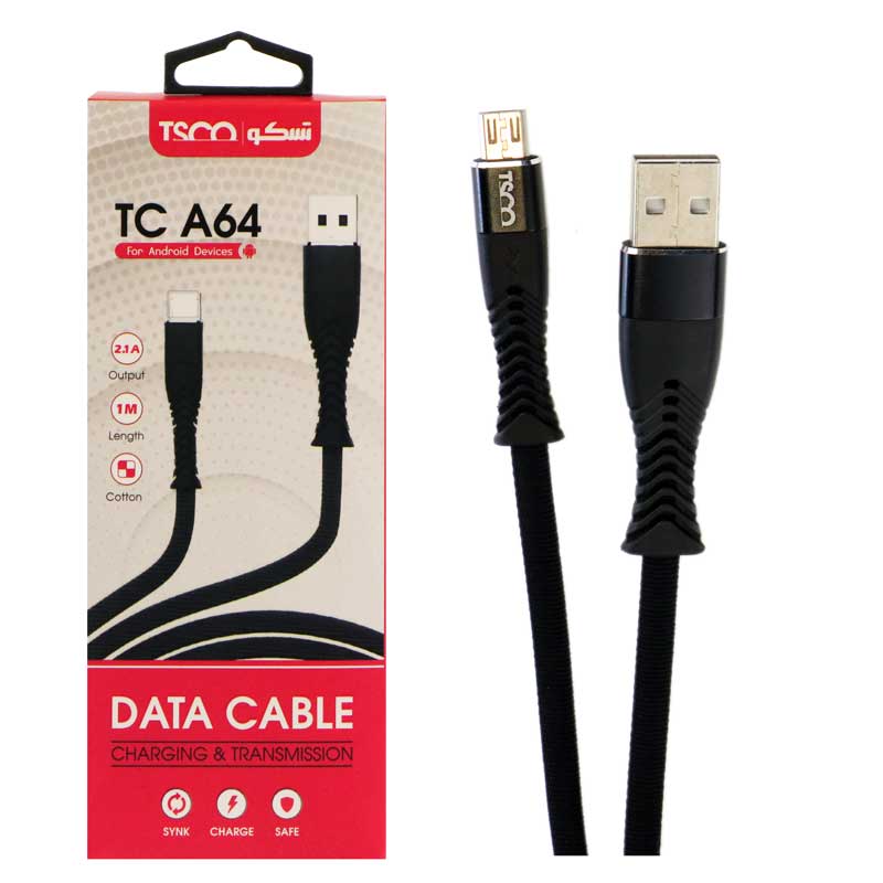 کابل میکرو یو اس بی TSCO TC A64 1m روکش دار