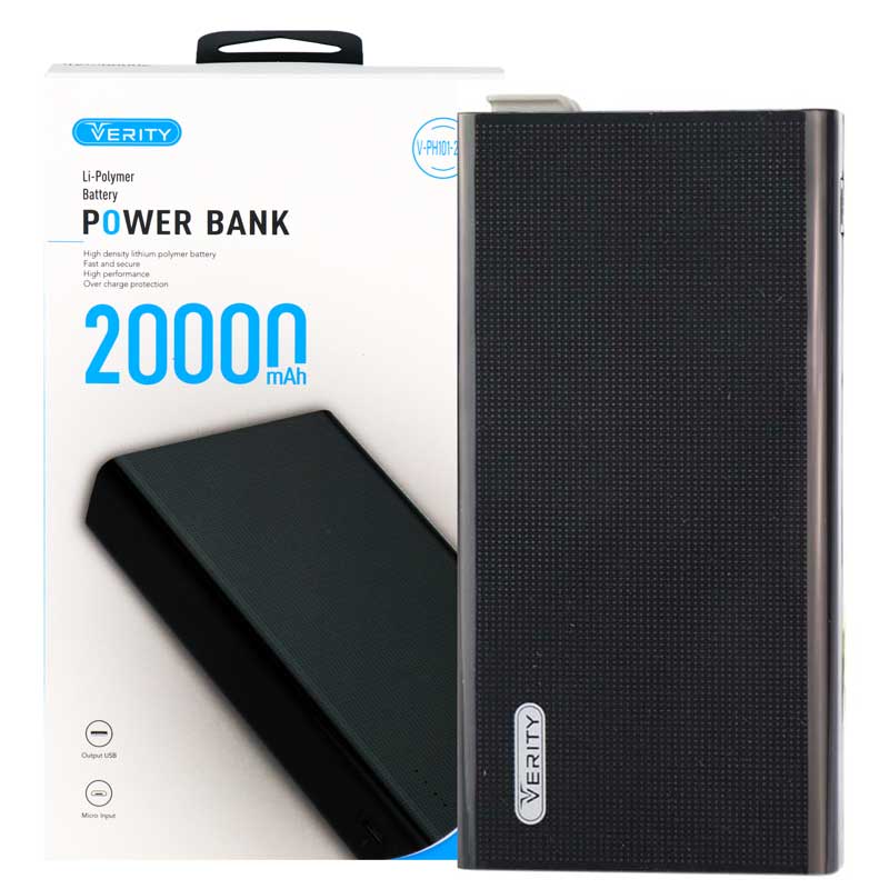 پاور بانک 20000 وریتی VERITY V-PH101-20B مشکی