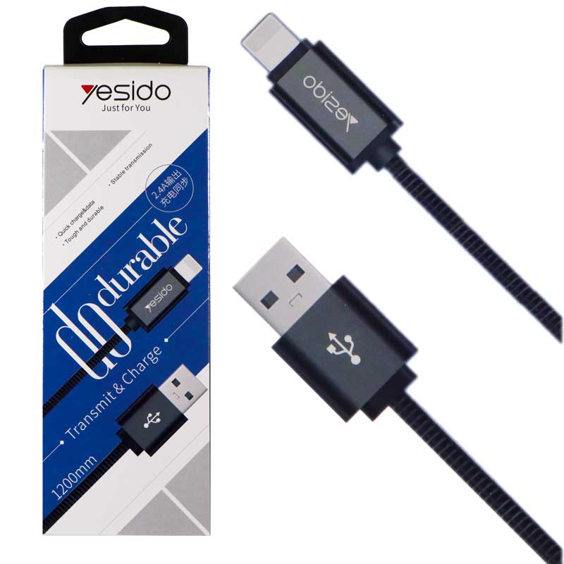 کابل آیفونی Yesido CA-T2 2.4A 1.2m