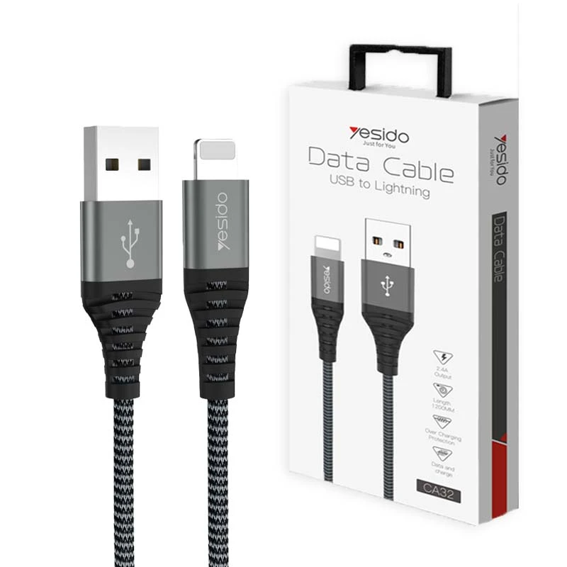 کابل آیفونی Yesido CA32 1.2m روکش دار
