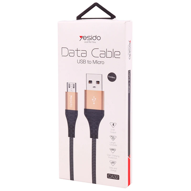 کابل میکرو یو اس بی Yesido CA32 2.4A 1.2m