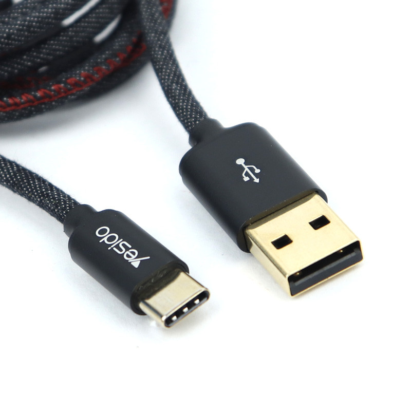 کابل تایپ سی Yesido CA33 1.2m روکش دار