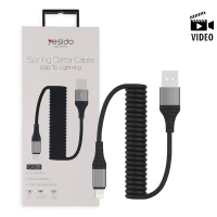 کابل کنفی فنری آیفونی Yesido CA38 1.5m