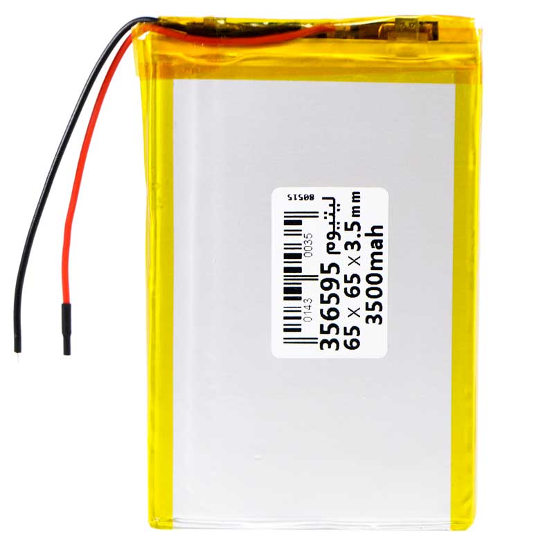 باتری لیتیوم 3500mAh 95*65*3.5mm 356595