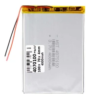 باتری لیتیوم 4000mAh 100*70*4mm 4070100