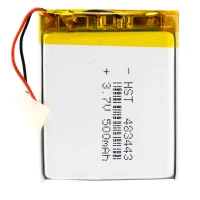 باتری لیتیوم 500mAh 43*34*3mm 483443