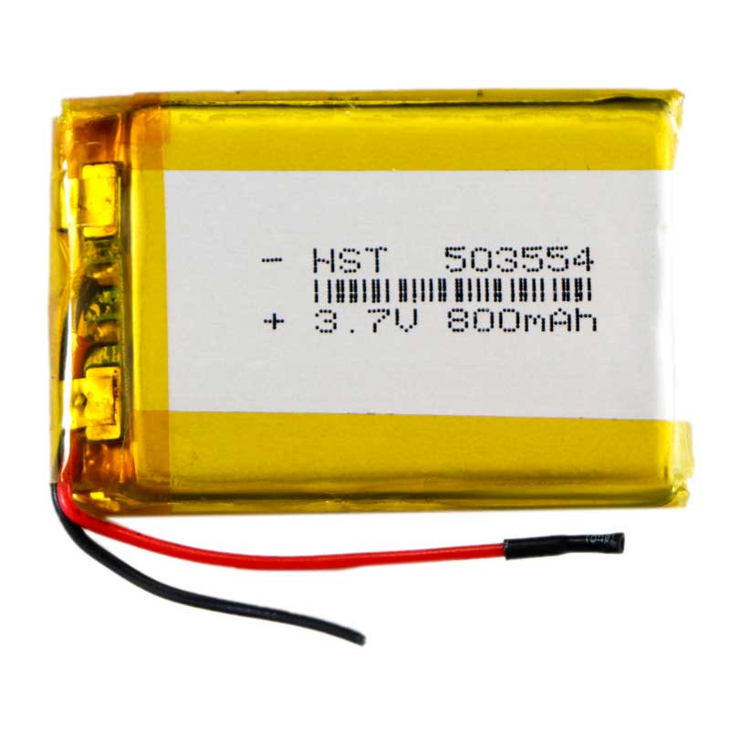 باتری لیتیوم 800mAh 54*35*5mm 503554