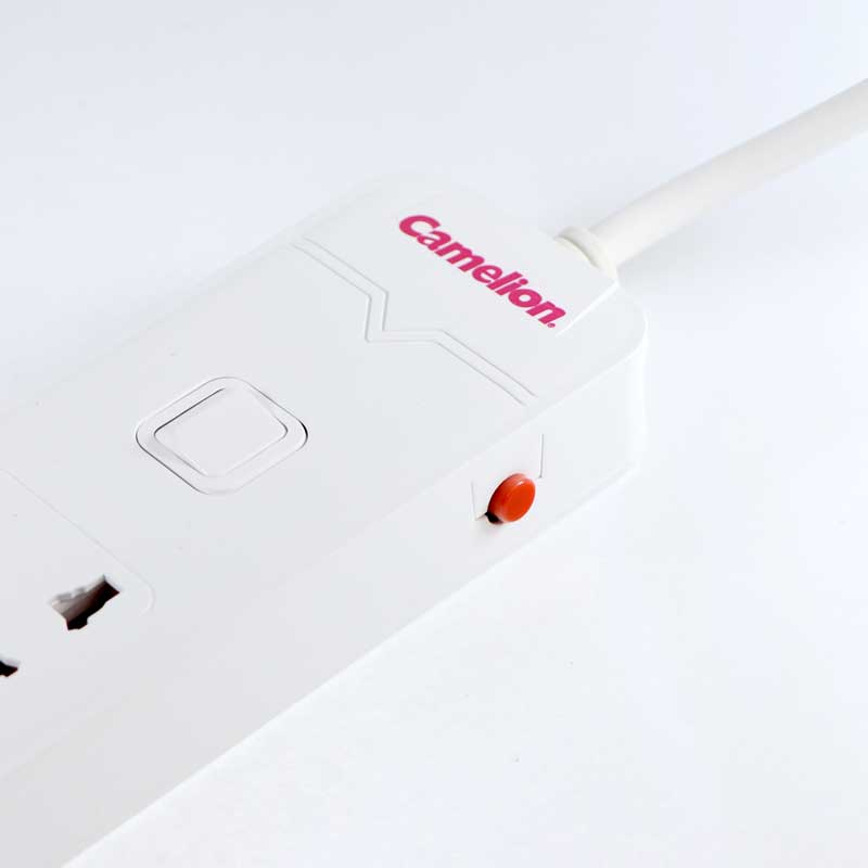 چند راهی 2 خانه برق Camelion CMS-M122PU + شارژر 2 پورت
