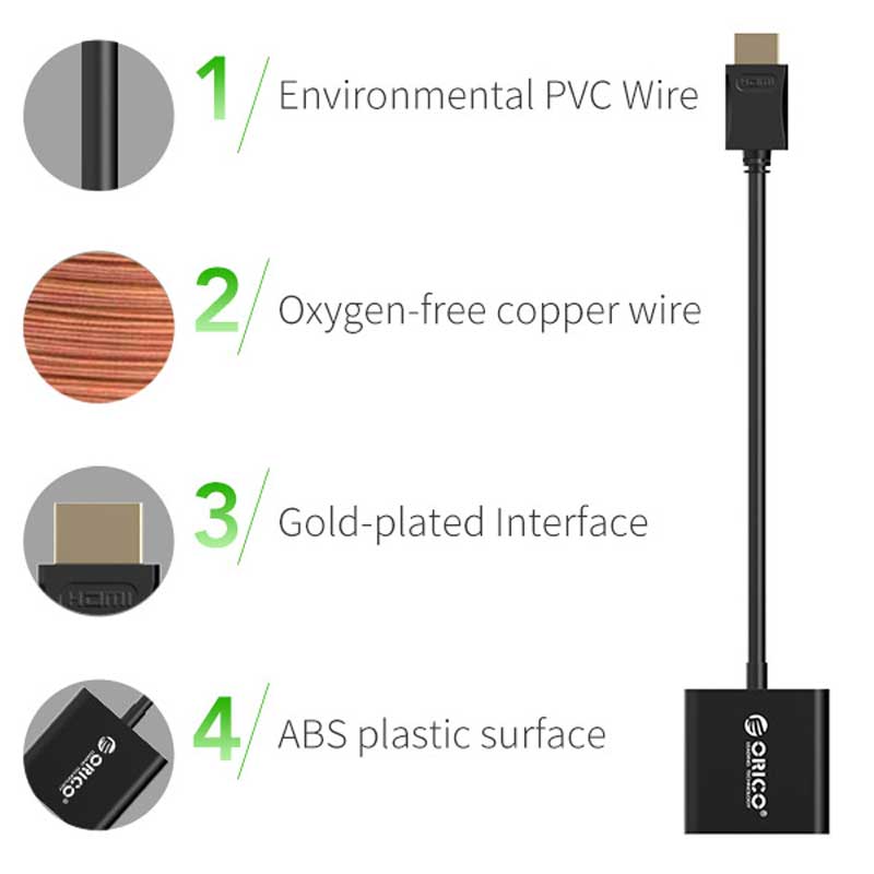 تبدیل Orico DHTV-C20 HDMI to VGA 