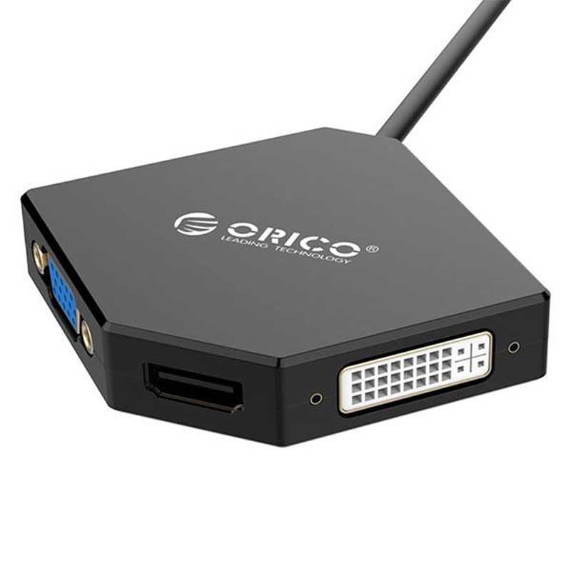 تبدیل Orico DMP-HDV3 Mini Display to HDMI/DVI/VGA سفید 