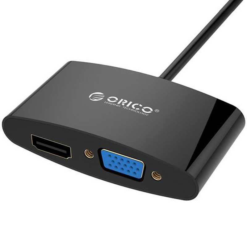 تبدیل Orico DMP-HV2 Mini Display to HDMI/VGA مشکی 