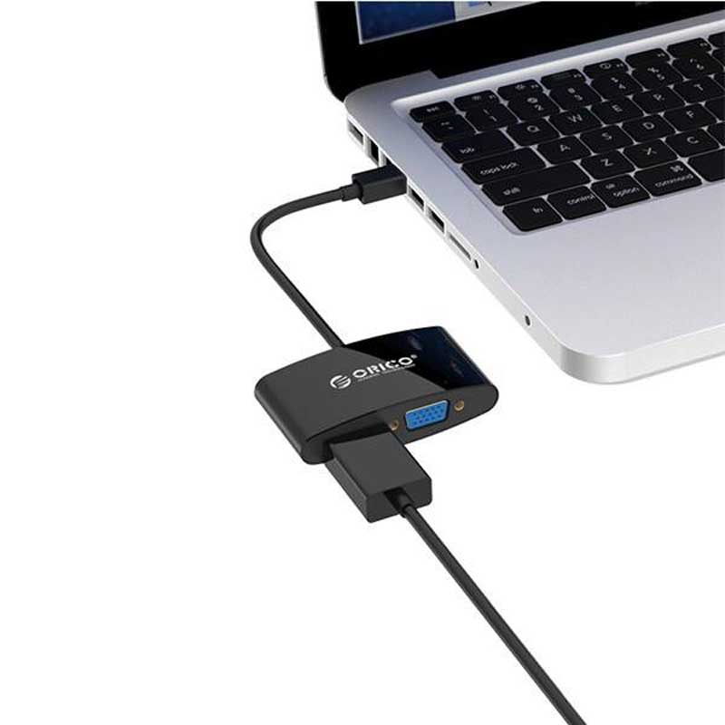 تبدیل Orico DMP-HV2 Mini Display to HDMI/VGA مشکی 