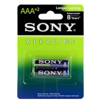 باتری دوتایی نیم قلمی Sony Alkaline بسته 24 عددی