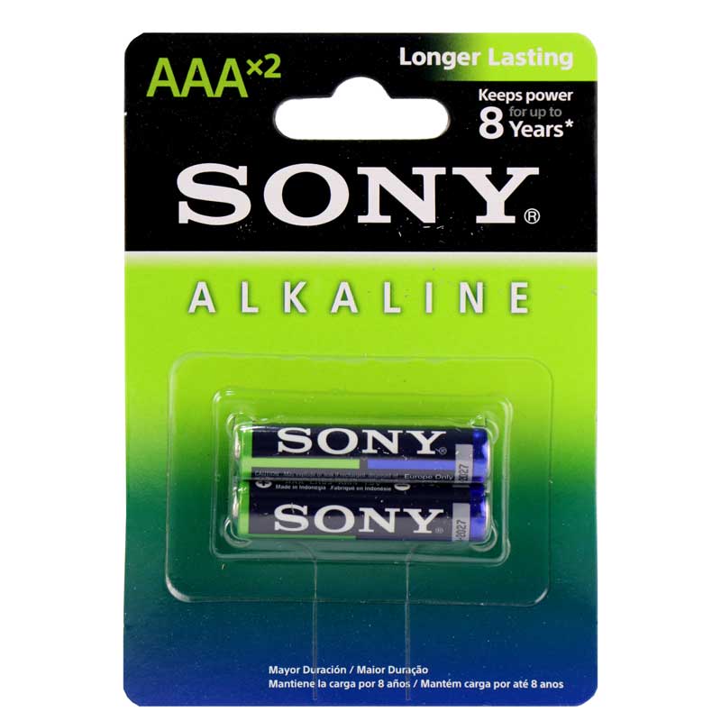 باتری دوتایی نیم قلمی Sony Alkaline بسته 24 عددی