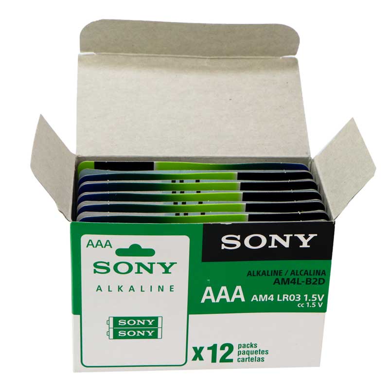 باتری دوتایی نیم قلمی Sony Alkaline بسته 24 عددی