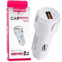 شارژر فندکی فست شارژ TSCO TCG 32 QC3 + کابل میکرو یو اس بی