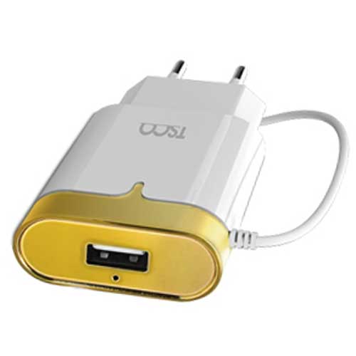 شارژر سیم وصل میکرو یو اس بی TSCO TTC 50 + یک پورت USB