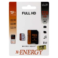 رم میکرو 128 گیگ ایکس انرژی X-ENERGY U3 80MB/s + خشاب