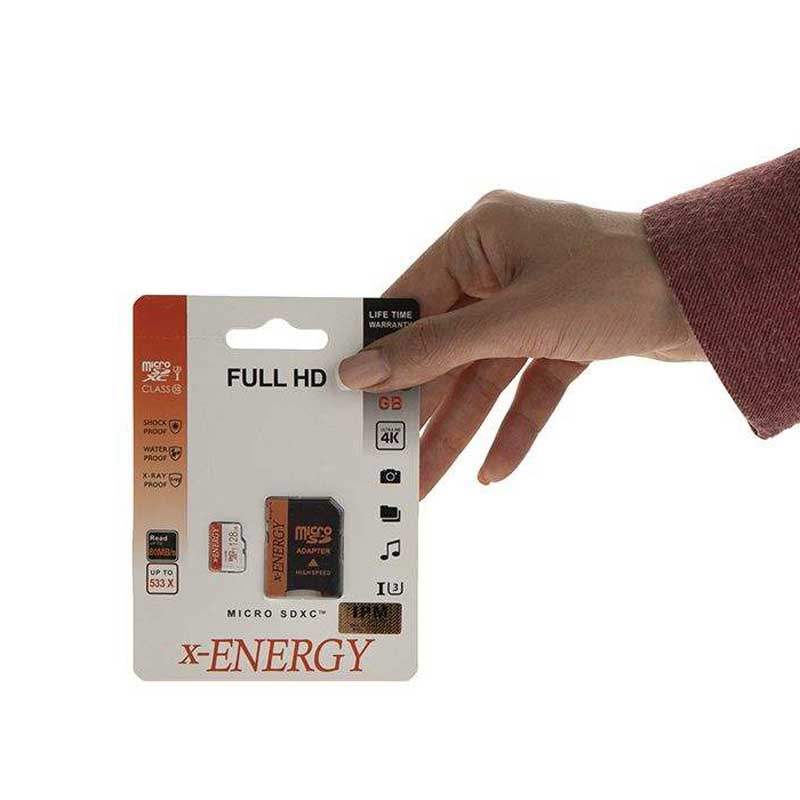 رم میکرو 128 گیگ ایکس انرژی X-ENERGY U3 80MB/s + خشاب