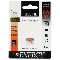 رم میکرو 64 گیگ ایکس-انرژی X-Energy 533X U3 C10 80MB/s
