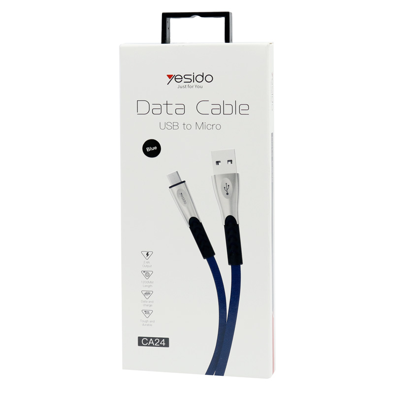کابل میکرو یو اس بی Yesido CA24 2.4A 1.2m
