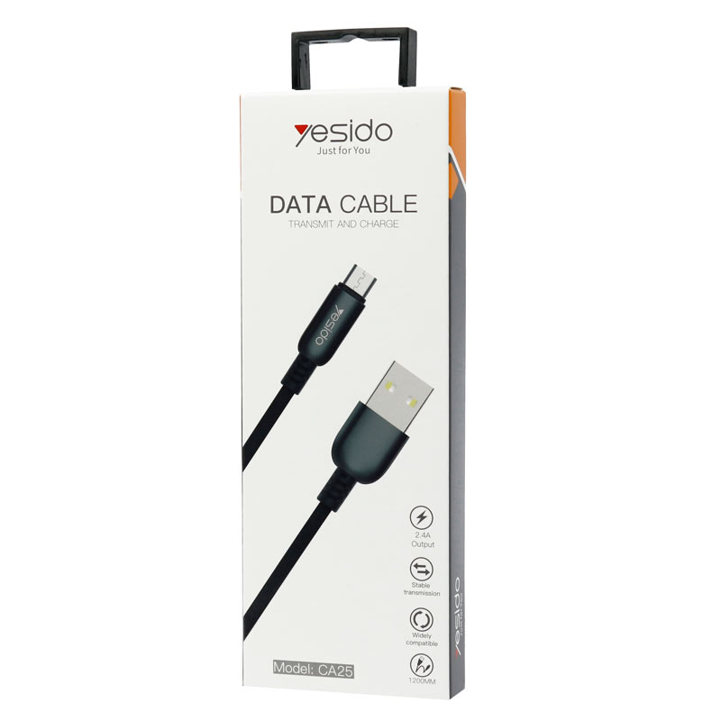 کابل میکرو یو اس بی Yesido CA25 2.4A 1.2m