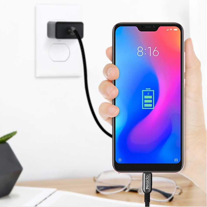 کابل میکرو یو اس بی Yesido CA25 2.4A 1.2m