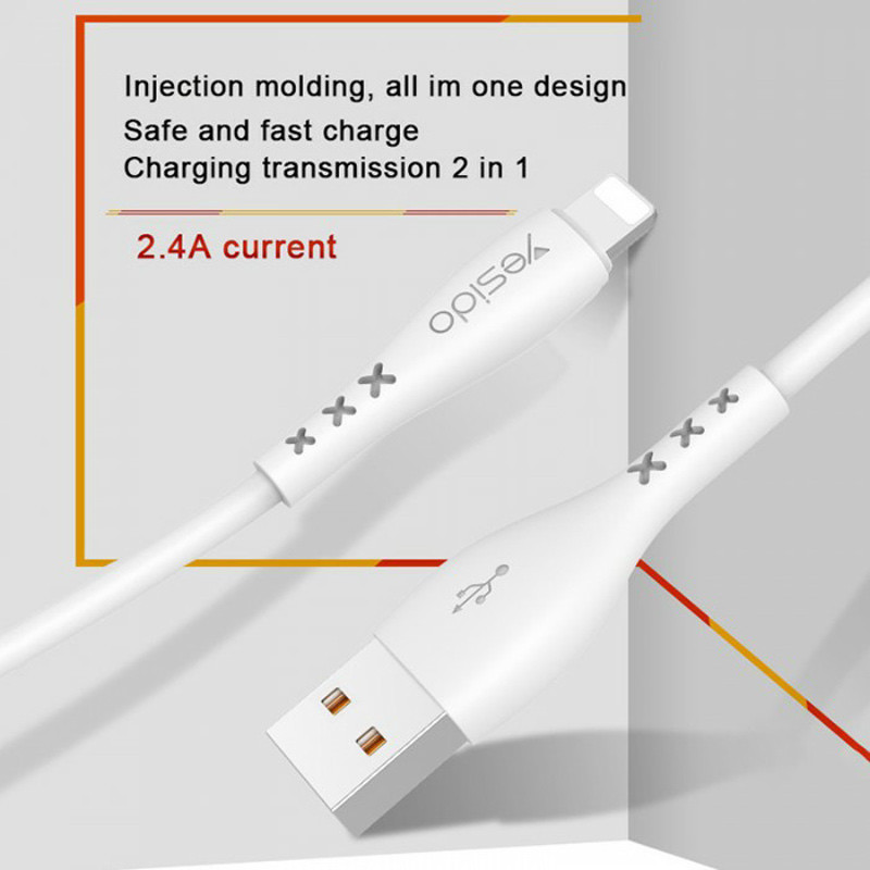 کابل آیفونی Yesido CA26 2.4A 1m