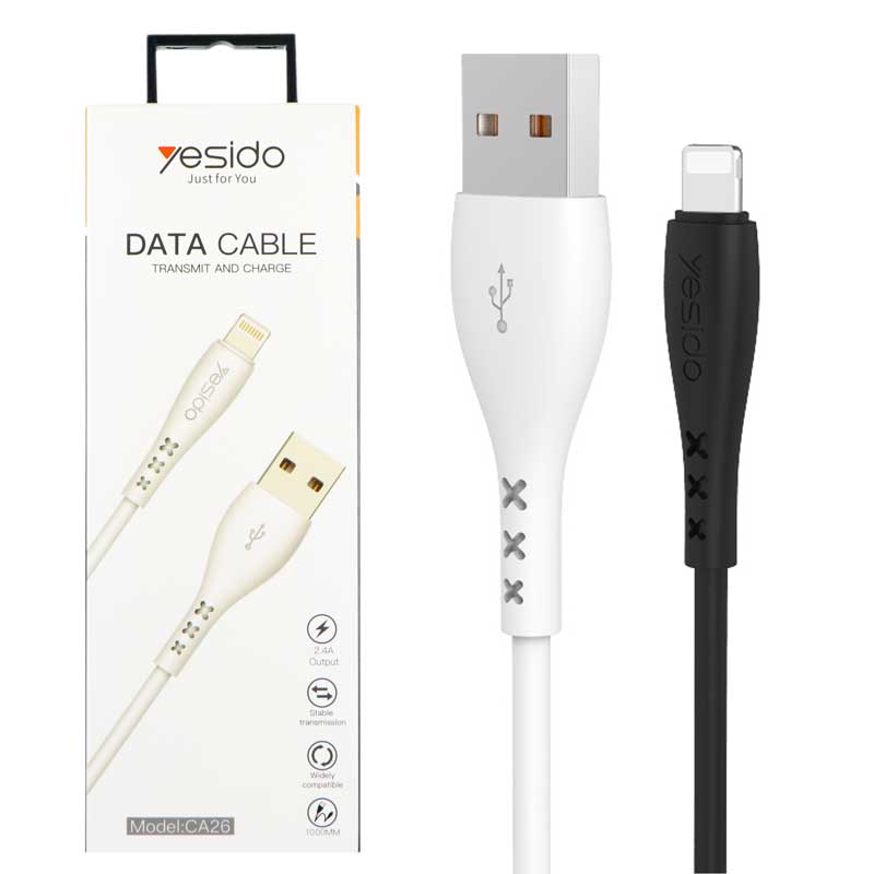 کابل آیفونی Yesido CA26 2.4A 1m