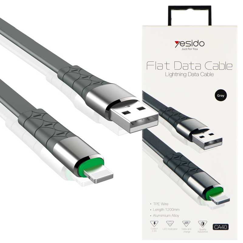 کابل آیفونی Yesido CA40 2.4A 1.2m