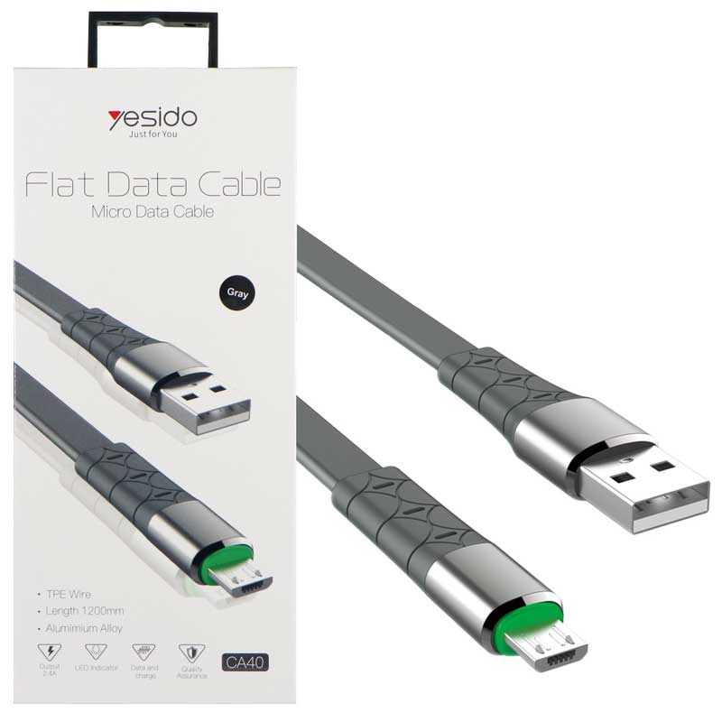 کابل میکرو یو اس بی Yesido CA40 2.4A 1.2m