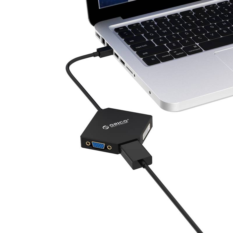 تبدیل Orico DMP-HDV3 Mini Display to HDMI/DVI/VGA سفید 