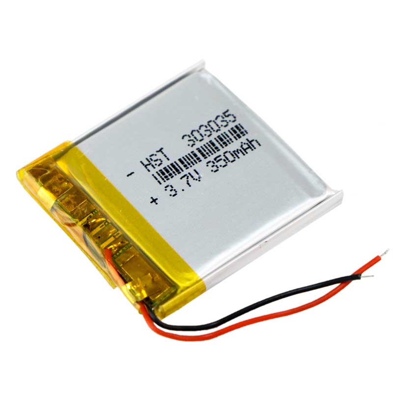 باتری لیتیوم 350mAh 35*30*3mm 303035