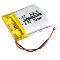 باتری لیتیوم 300mAh 25*20*6mm 602025