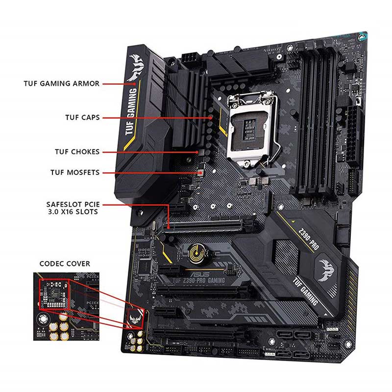 مادربرد ایسوس TUF Z390-PRO GAMING DDR4