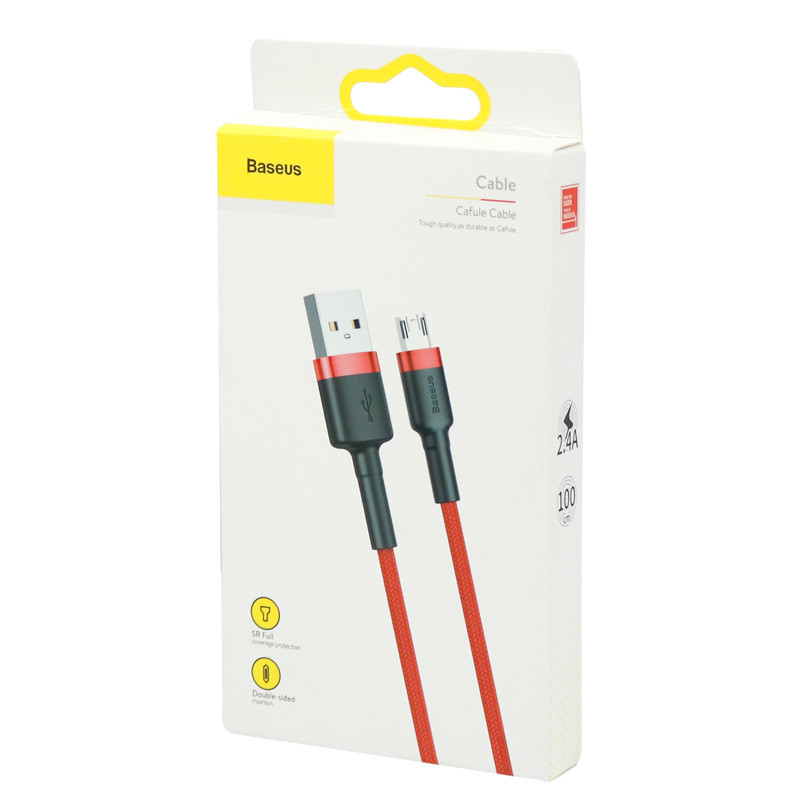 کابل میکرو یو اس بی Baseus Cafule CAMKLF-B 2.4A 1m