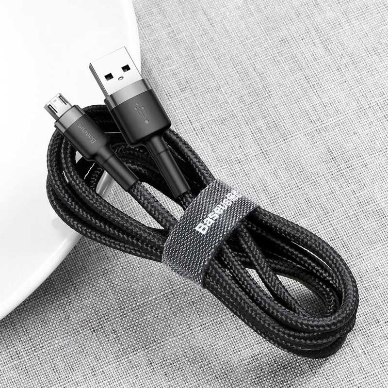 کابل میکرو یو اس بی Baseus Cafule CAMKLF-B 2.4A 1m