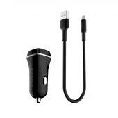 شارژر فندکی Borofone BZ2 set + کابل میکرو یو اس بی