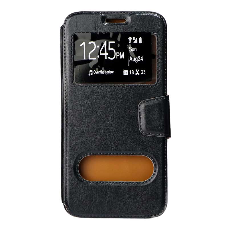کیف چرمی سامسونگ J7 Pro مشکی