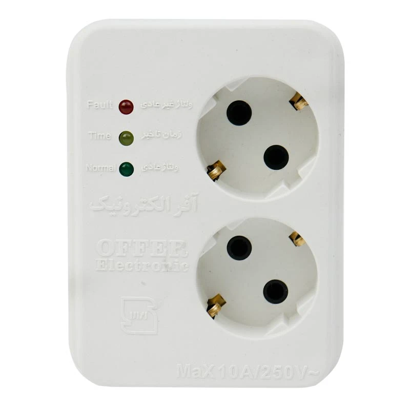 محافظ برق یخچال و فریزر 2 خانه دیواری ارت دار آفر الکترونیک OR326